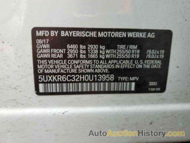 BMW X5 XDRIVE50I, 5UXKR6C32H0U13958