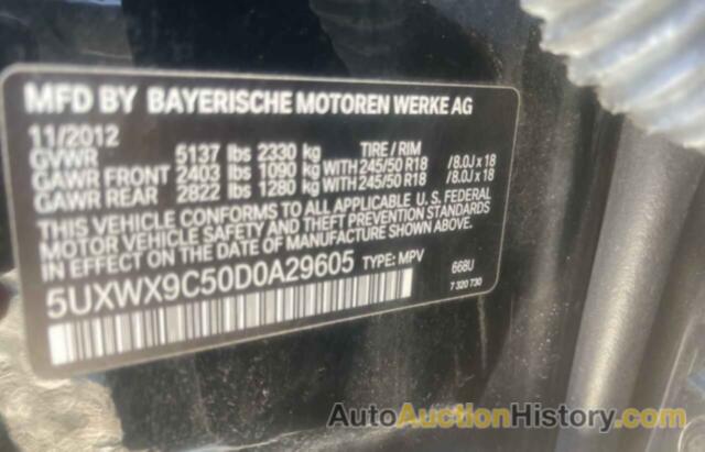 BMW X3 XDRIVE28I, 5UXWX9C50D0A29605
