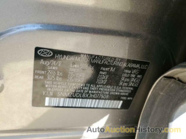 HYUNDAI SANTA FE, 5NMZUDLBXJH077508