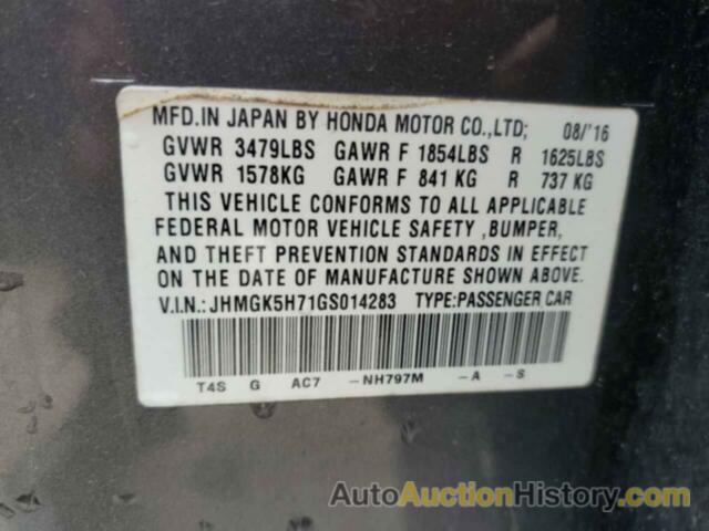 HONDA FIT EX, JHMGK5H71GS014283