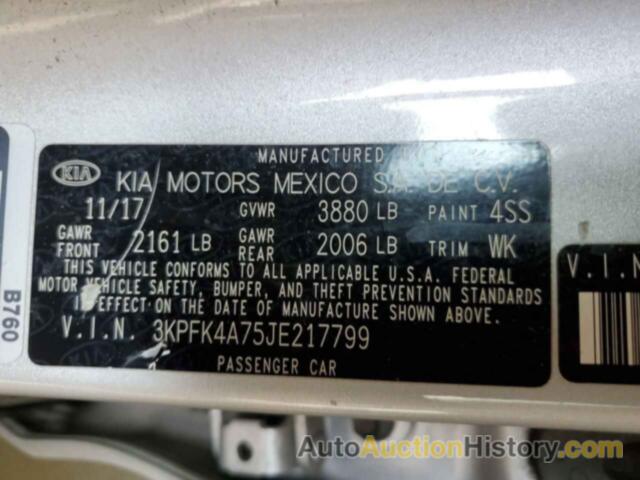 KIA FORTE LX, 3KPFK4A75JE217799