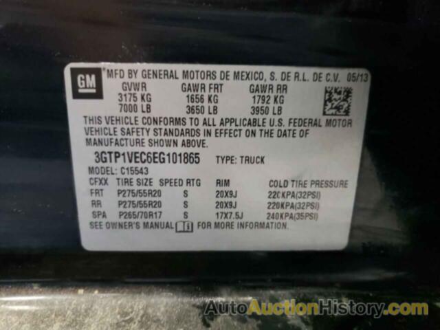 GMC SIERRA C1500 SLT, 3GTP1VEC6EG101865