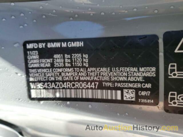 BMW M4 COMPETITION, WBS43AZ04RCR06447