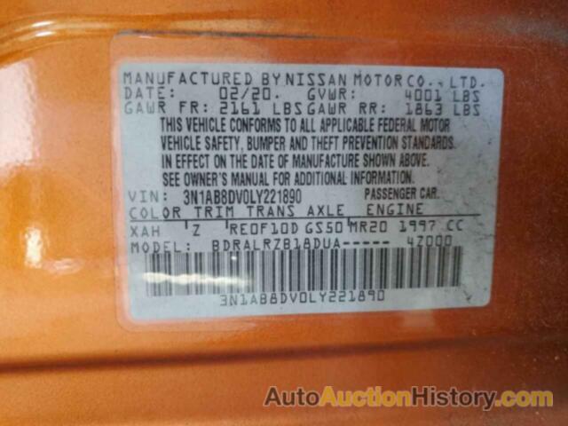 NISSAN SENTRA SR, 3N1AB8DV0LY221890