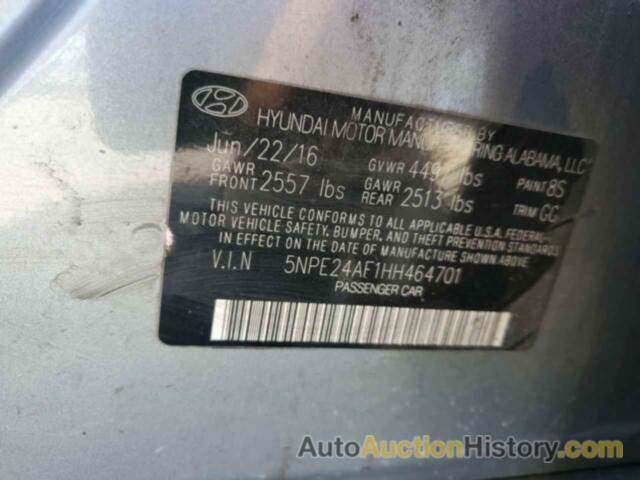 HYUNDAI SONATA SE, 5NPE24AF1HH464701