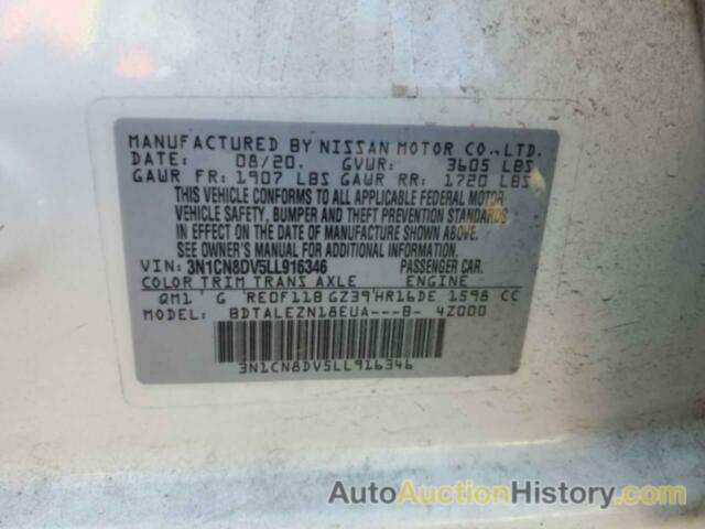 NISSAN VERSA S, 3N1CN8DV5LL916346