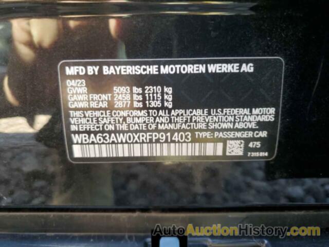 BMW M440I GRAN GRAN COUPE, WBA63AW0XRFP91403