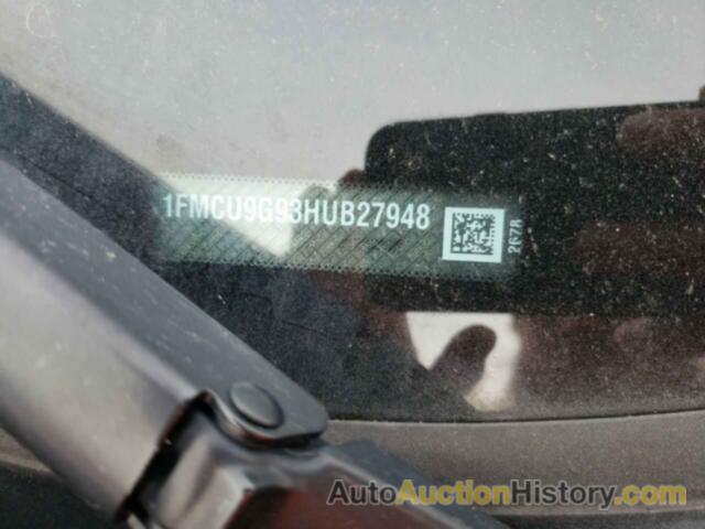 FORD ESCAPE SE, 1FMCU9G93HUB27948