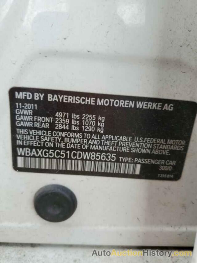BMW 5 SERIES I, WBAXG5C51CDW85635