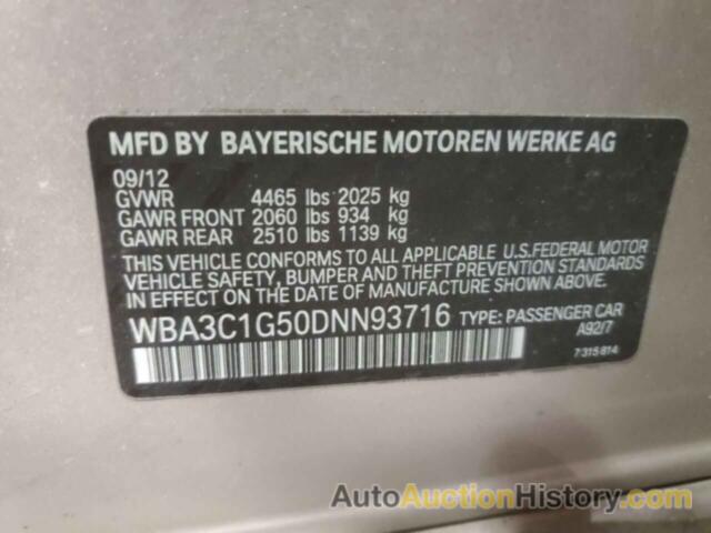 BMW 3 SERIES I SULEV, WBA3C1G50DNN93716