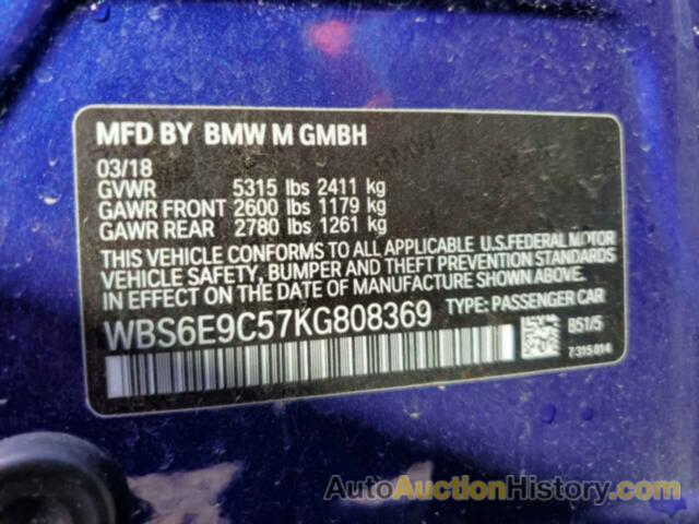 BMW M6 GRAN COUPE, WBS6E9C57KG808369
