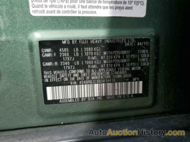 SUBARU OUTBACK 2.5I LIMITED, 4S4BRBJCXB3414418