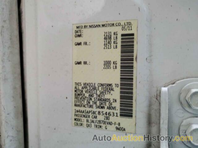 NISSAN MAXIMA S, 1N4AA5AP5BC854631