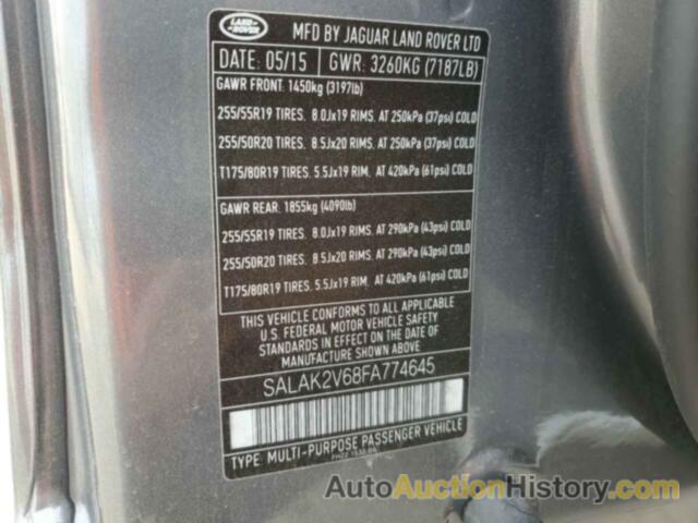 LAND ROVER LR4 HSE LUXURY, SALAK2V68FA774645