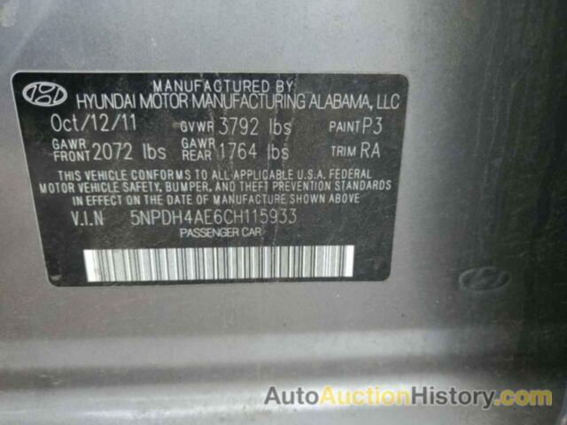 HYUNDAI ELANTRA GLS, 5NPDH4AE6CH115933