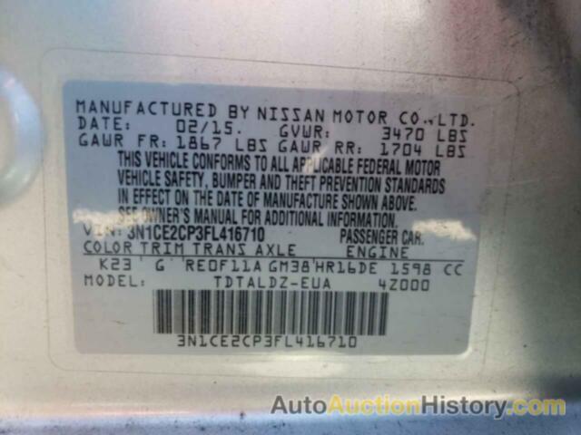 NISSAN VERSA S, 3N1CE2CP3FL416710