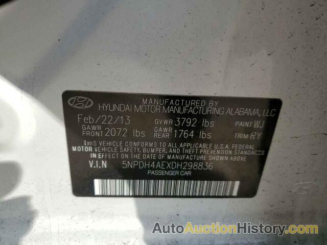 HYUNDAI ELANTRA GLS, 5NPDH4AEXDH298836