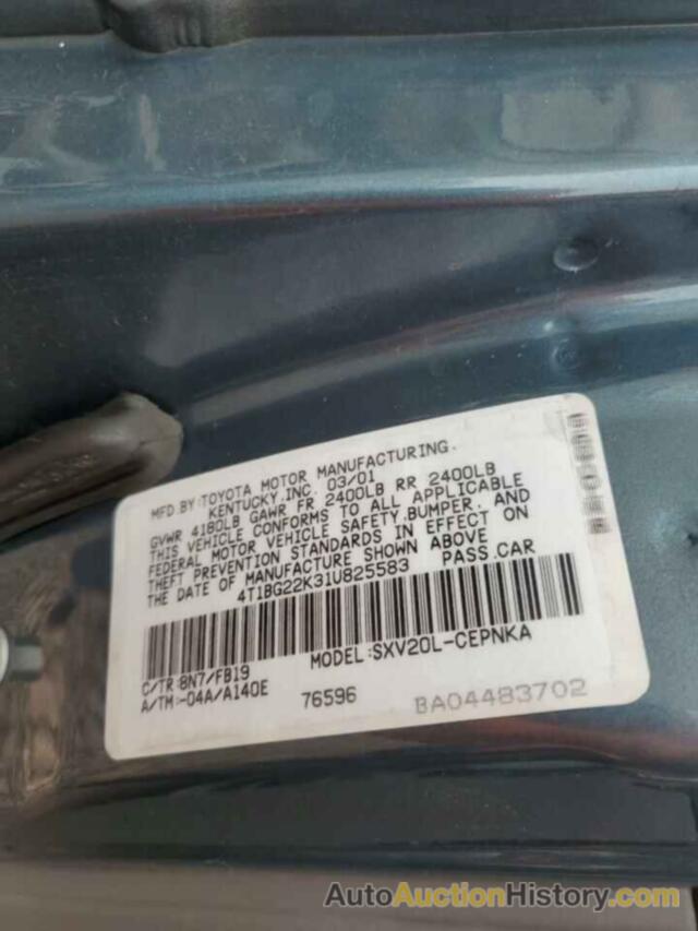 TOYOTA CAMRY CE, 4T1BG22K31U825583