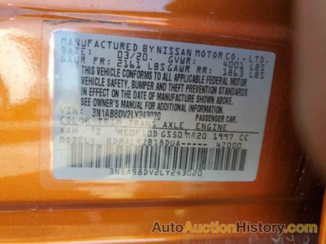 NISSAN SENTRA SR, 3N1AB8DV2LY243020