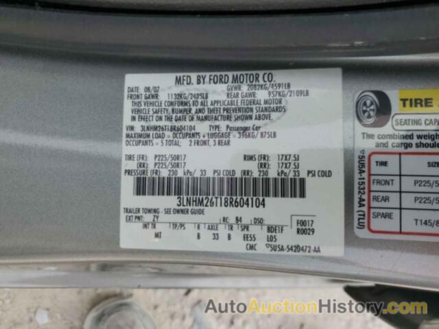 LINCOLN MKZ, 3LNHM26T18R604104