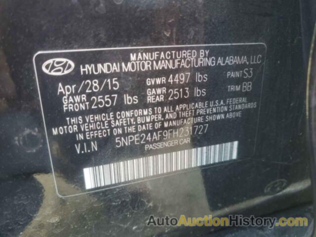 HYUNDAI SONATA SE, 5NPE24AF9FH231727