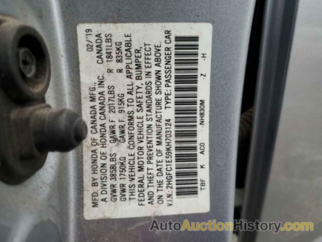 HONDA CIVIC SI, 2HGFC1E59KH703124