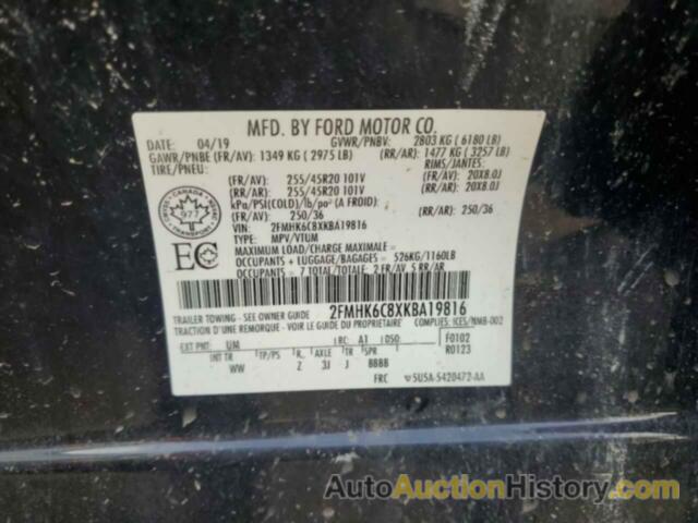 FORD FLEX SEL, 2FMHK6C8XKBA19816