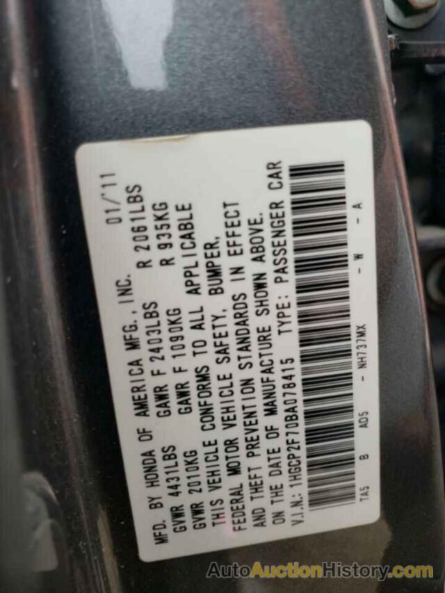 HONDA ACCORD EX, 1HGCP2F70BA078415