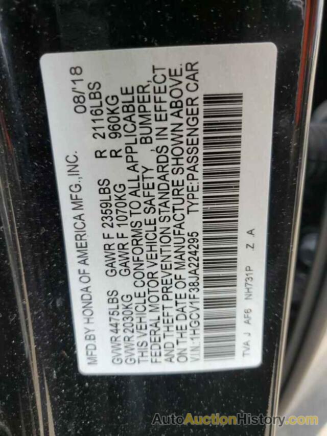 HONDA ACCORD SPORT, 1HGCV1F38JA224295