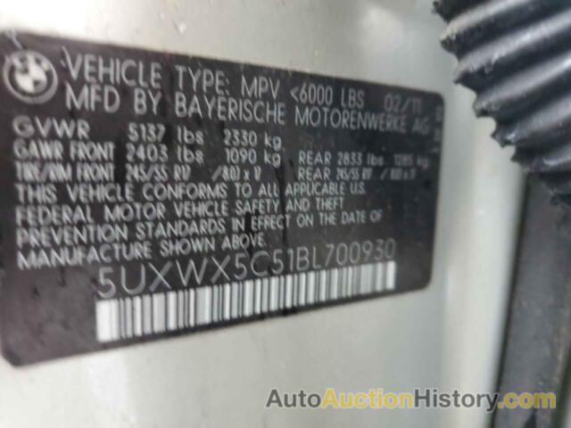 BMW X3 XDRIVE28I, 5UXWX5C51BL700930