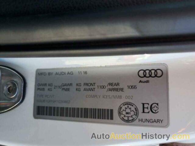 AUDI S3 PREMIUM PLUS, WAUB1GFF5H1036862