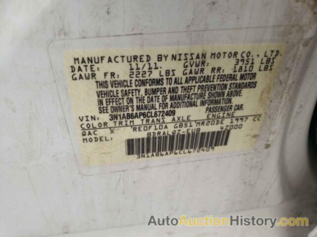 NISSAN SENTRA 2.0, 3N1AB6AP6CL672409