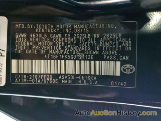 TOYOTA CAMRY LE, 4T1BF1FK5GU121126