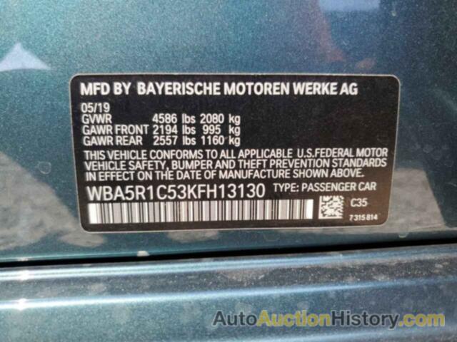 BMW 3 SERIES, WBA5R1C53KFH13130