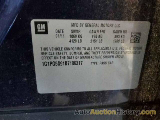 CHEVROLET CRUZE LT, 1G1PG5S91B7186217