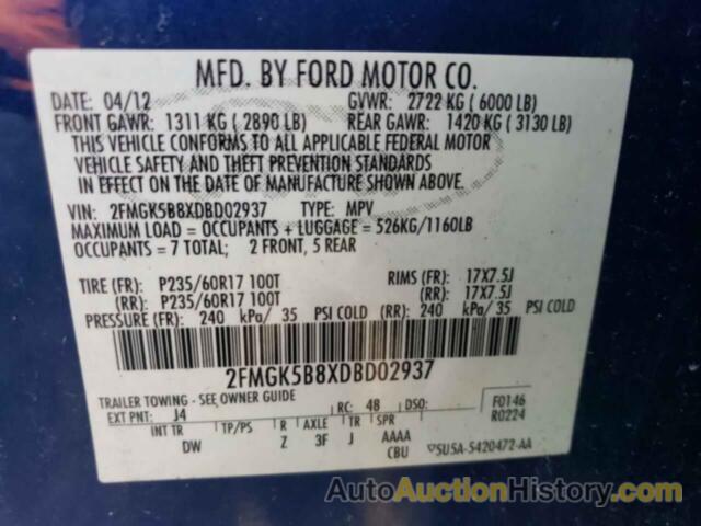 FORD FLEX SE, 2FMGK5B8XDBD02937