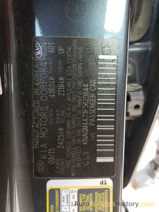 KIA OPTIMA LX, KNAGM4A73F5623644