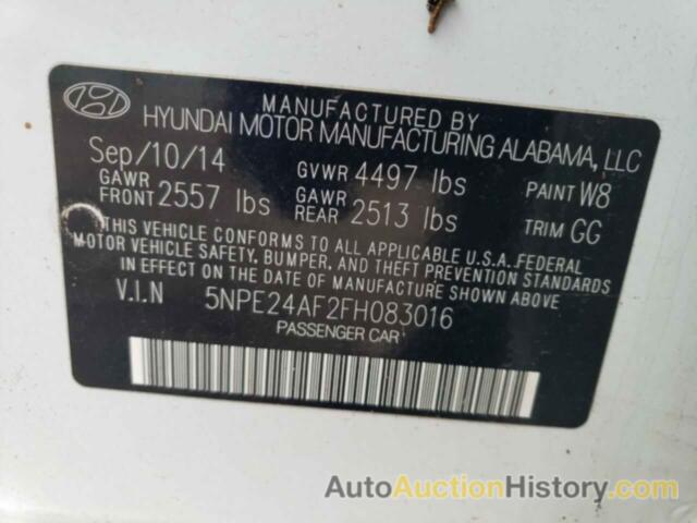 HYUNDAI SONATA SE, 5NPE24AF2FH083016