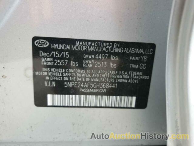 HYUNDAI SONATA SE, 5NPE24AF5GH368441