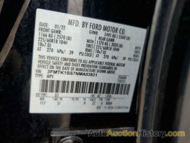FORD MUSTANG SELECT, 3FMTK1SS7NMA03831