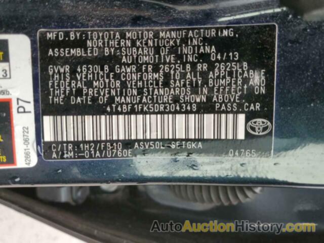 TOYOTA CAMRY L, 4T4BF1FK5DR304348