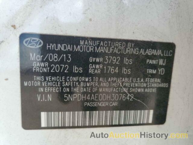 HYUNDAI ELANTRA GLS, 5NPDH4AE0DH307642