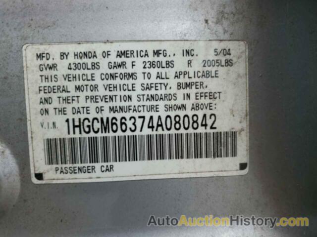 HONDA ACCORD LX, 1HGCM66374A080842