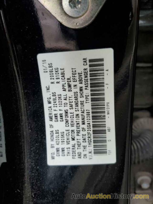 HONDA ACCORD LX, 1HGCR2F35GA103887