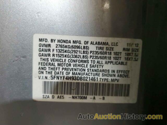 HONDA PILOT TOURING, 5FNYF4H93DB021461