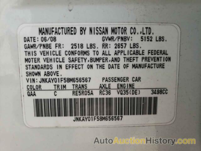 INFINITI M35 BASE, JNKAY01F58M656567