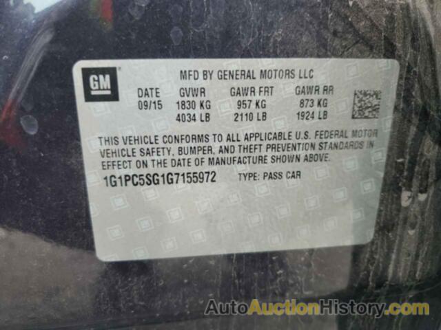 CHEVROLET CRUZE LS, 1G1PC5SG1G7155972