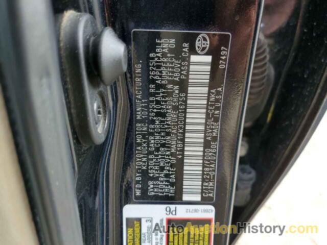 TOYOTA CAMRY BASE, 4T1BF1FK3CU016756