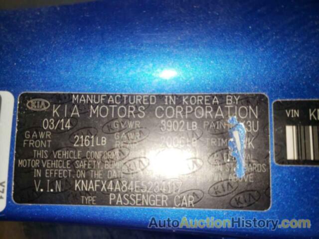 KIA FORTE EX, KNAFX4A84E5234117