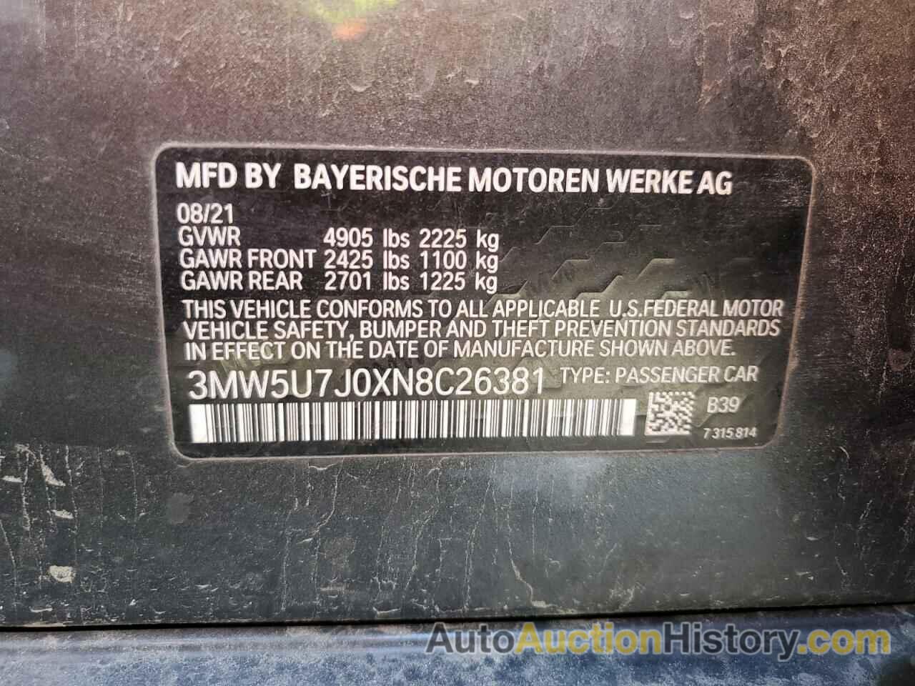 BMW M3, 3MW5U7J0XN8C26381